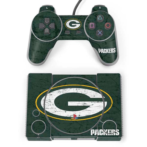 NFL Green Bay Packers Distressed PlayStation Classic Bundle Skin